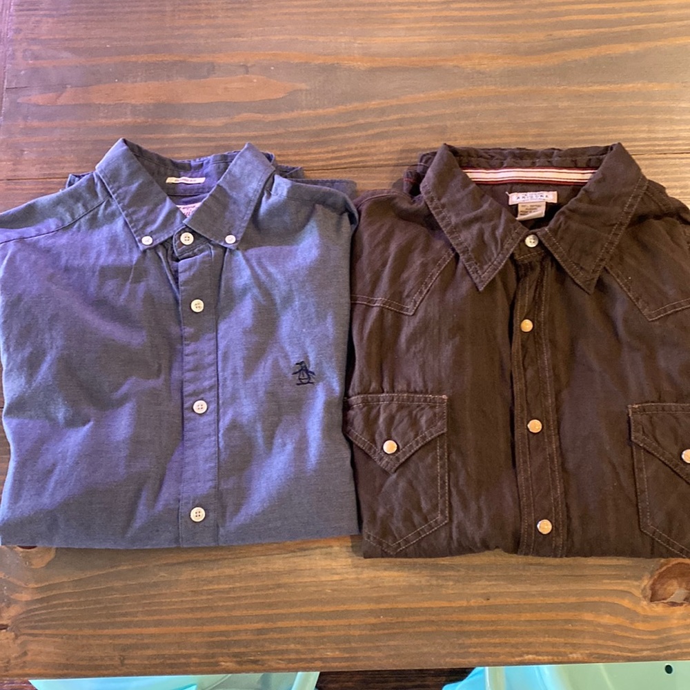 Long Sleeve Button Down Shirt Bundle. Size Large